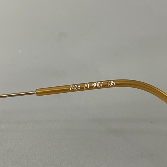 SILHOUETTE 7436 20 6067 Titanium Gold Rimless EYEGLASSES FRAMES - Picture 9 of 9